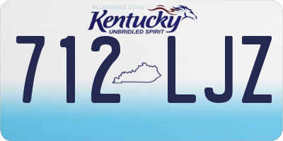 KY license plate 712LJZ