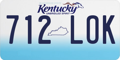 KY license plate 712LOK