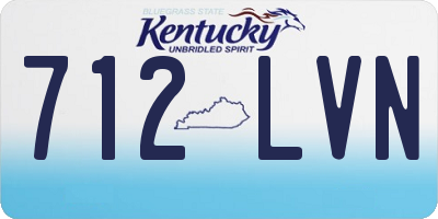 KY license plate 712LVN