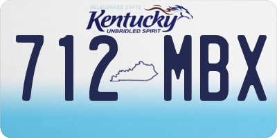 KY license plate 712MBX