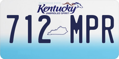 KY license plate 712MPR