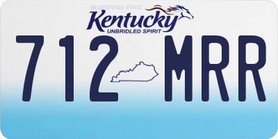 KY license plate 712MRR