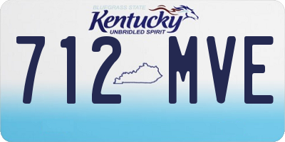 KY license plate 712MVE