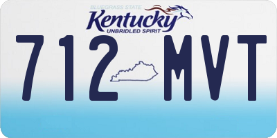 KY license plate 712MVT