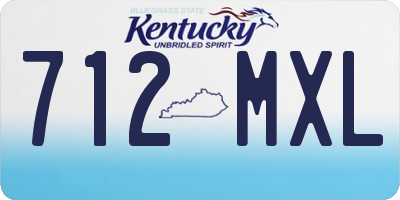 KY license plate 712MXL