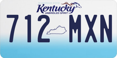 KY license plate 712MXN