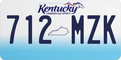 KY license plate 712MZK