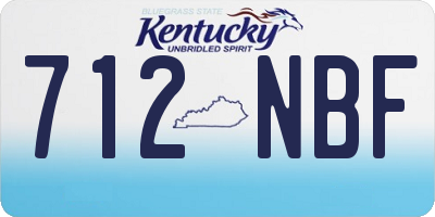 KY license plate 712NBF