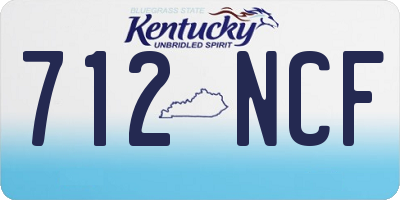KY license plate 712NCF
