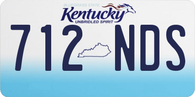 KY license plate 712NDS