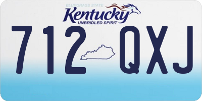 KY license plate 712QXJ