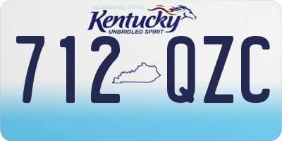 KY license plate 712QZC