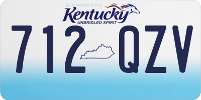 KY license plate 712QZV