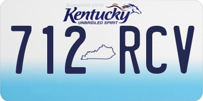 KY license plate 712RCV