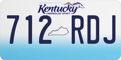 KY license plate 712RDJ