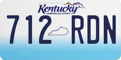 KY license plate 712RDN