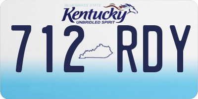 KY license plate 712RDY