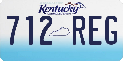 KY license plate 712REG