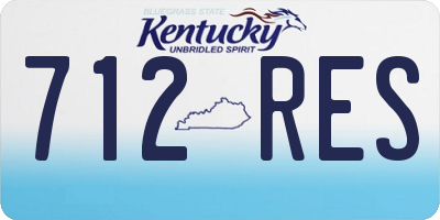KY license plate 712RES