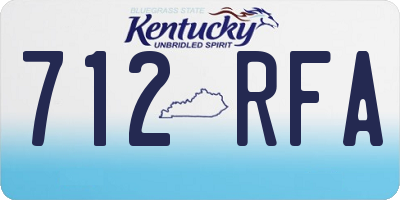 KY license plate 712RFA