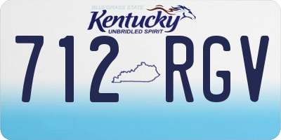KY license plate 712RGV