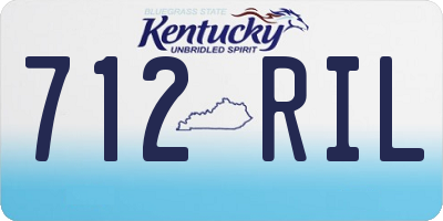 KY license plate 712RIL