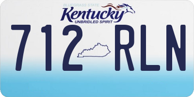 KY license plate 712RLN