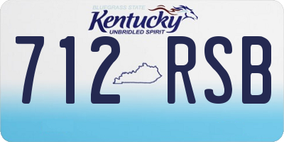 KY license plate 712RSB