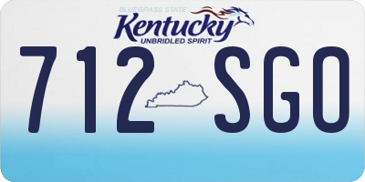 KY license plate 712SGO