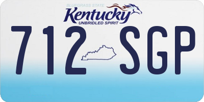 KY license plate 712SGP