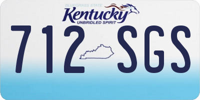 KY license plate 712SGS