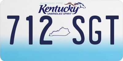 KY license plate 712SGT