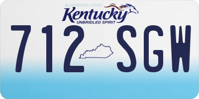 KY license plate 712SGW