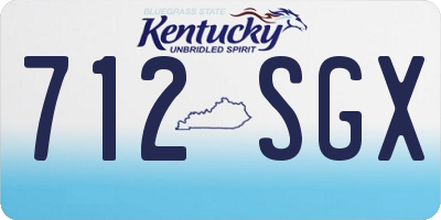 KY license plate 712SGX