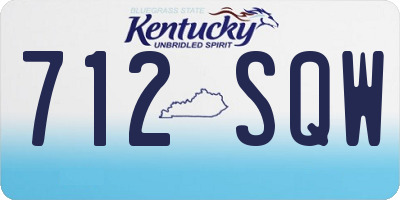 KY license plate 712SQW