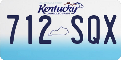 KY license plate 712SQX