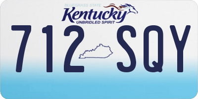 KY license plate 712SQY