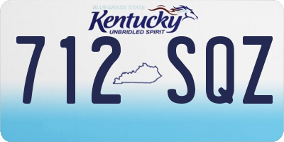 KY license plate 712SQZ