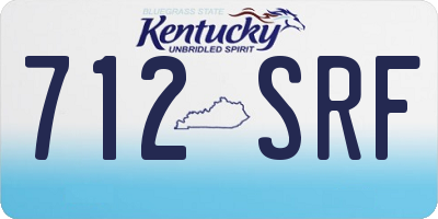 KY license plate 712SRF