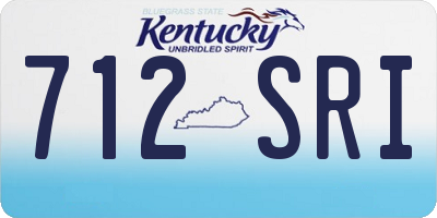 KY license plate 712SRI