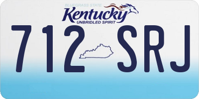 KY license plate 712SRJ