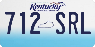 KY license plate 712SRL