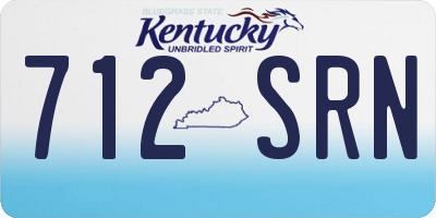 KY license plate 712SRN