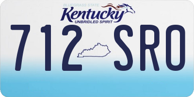 KY license plate 712SRO