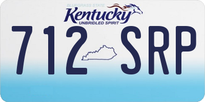 KY license plate 712SRP