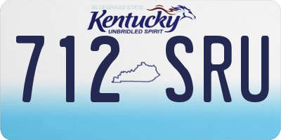 KY license plate 712SRU