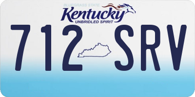 KY license plate 712SRV