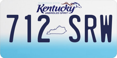 KY license plate 712SRW