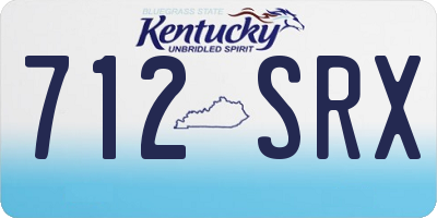 KY license plate 712SRX