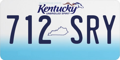 KY license plate 712SRY